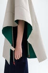 Technical fabric oversize reversible cape