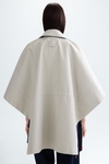 Technical fabric oversize reversible cape