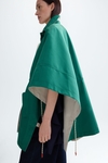 Technical fabric oversize reversible cape
