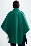 Technical fabric oversize reversible cape