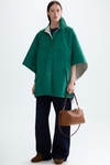 Technical fabric oversize reversible cape