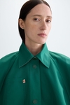 Technical fabric oversize reversible cape