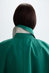 Technical fabric oversize reversible cape