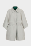 Technical fabric oversize reversible cape