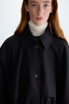 Technical fabric oversize reversible cape