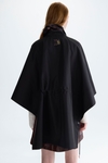 Technical fabric oversize reversible cape