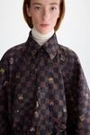 Technical fabric oversize reversible cape
