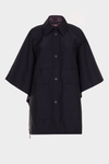 Technical fabric oversize reversible cape
