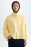 Double-faced wool reversible short coat