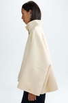 Double-faced wool reversible short coat