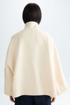 Double-faced wool reversible short coat