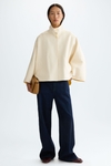 Double-faced wool reversible short coat