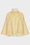 Double-faced wool reversible short coat
