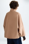 Double-faced wool reversible short coat
