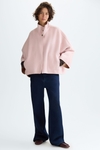 Double-faced wool reversible short coat