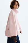 Double-faced wool reversible short coat