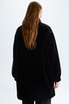 Faux-fur nylon reversible coat