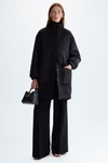 Faux-fur nylon reversible coat