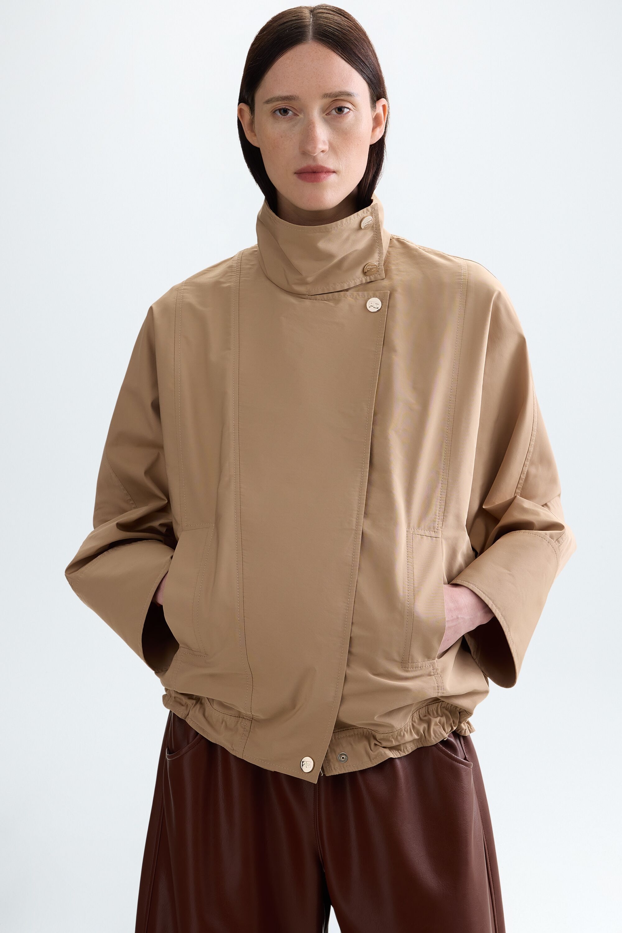 Taffeta bomber coat