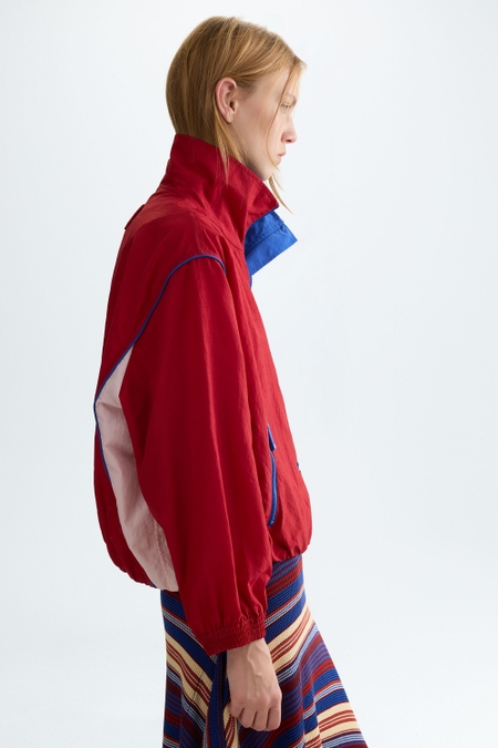 TECHNICAL NYLON OVERSIZE BOMBER JACKET