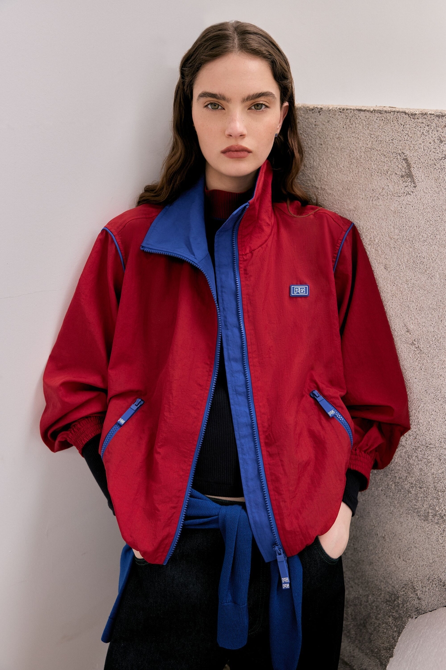 TECHNICAL NYLON OVERSIZE BOMBER JACKET