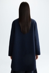 Chequered wool reversible coat