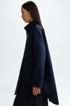 Chequered wool reversible coat