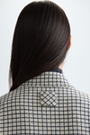 Chequered wool reversible coat