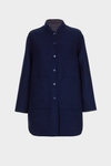 Chequered wool reversible coat