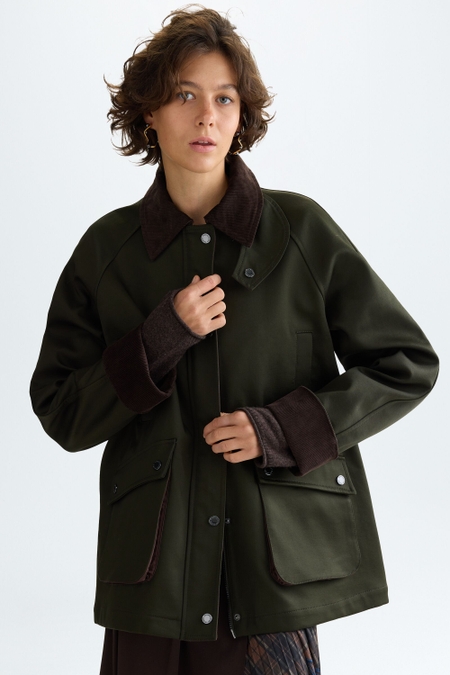 STRAIGHT-FIT DOUBLE-FACED COAT