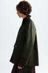 Straight-fit double-faced coat