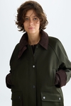 Straight-fit double-faced coat