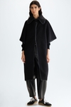 Double-faced wool oversize cape