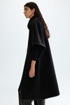 Double-faced wool oversize cape