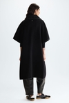 Double-faced wool oversize cape