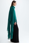 Chiffon asymmetric cape