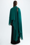 Chiffon asymmetric cape