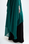 Chiffon asymmetric cape