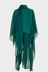 Chiffon asymmetric cape