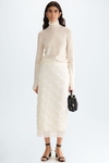 Fitted fantasy midi skirt
