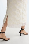 Fancy fabric fitted midi skirt
