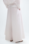 Print poplin long skirt