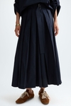 Technical cotton midi culottes