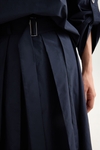 Technical cotton midi culottes