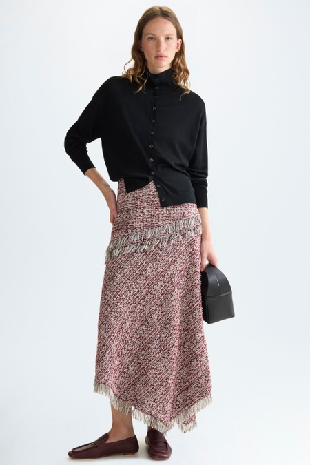WOVEN A-LINE ASYMMETRIC SKIRT