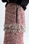 Woven A-line asymmetric skirt