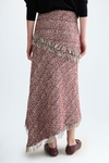 Woven A-line asymmetric skirt
