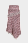 Woven A-line asymmetric skirt