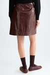 Faux leather short skirt