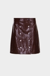 Faux leather short skirt